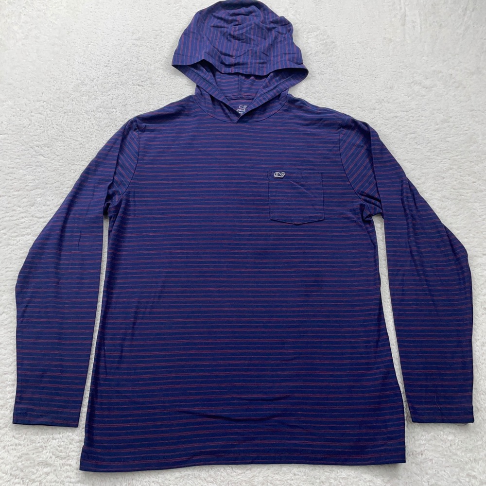 Vineyard Vines Edgartown‎ T-Shirt Hoodie Striped Long Sleeve Kids XL
